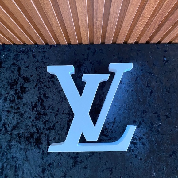 Rare Large 8" White LV Art Decor - Picture 4 of 6